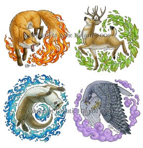 Image of Elemental Animal Sticker Set
