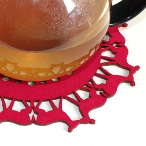 Image of Medium Deer Trivet in Pink
