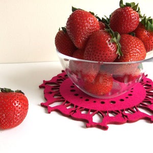 Image of Small Deer Trivet in Pink