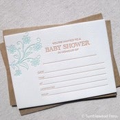 Image of Letterpress Baby Shower Invitations | Delight