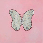 Image of Royal Butterfly on Pink 12" x 12"
