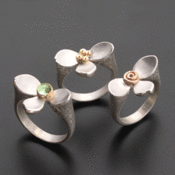 Image of Lotus Ring with 14k Center