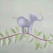 Image of Elephant on Vine 12" x 12"