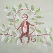 Image of Monkey on a Vine 12" x 12"