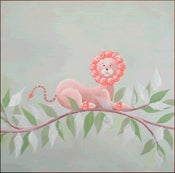 Image of Lion on a Vine 12" x 12"