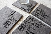 Image of coasters for geeks - robot industrial felt coasters