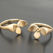 Image of 14k Lotus Ring with Beads