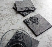 Image of best coasters ever - tandem bicycle diagram industrial felt coasters