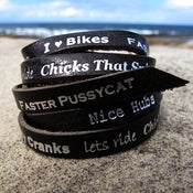 Image of Leather bracelet - black