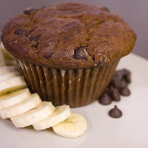Image of banana chocolate chip muffin
