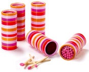 Image of 100 Pack Tube Matches • Pink Stripe