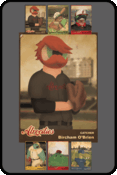 Image of monster league baseball poster + cards.