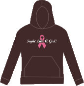 Image of Fight Like A Girl! - Chocolate Hoodie