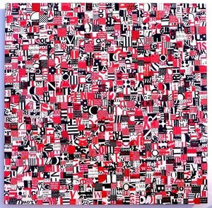 Image of Pieces of Life in Black, White, Red