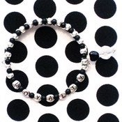 Image of LOYALTY Bangle Bracelet Silver and Onyx 