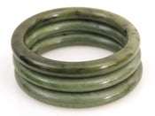Image of vintage estate jade bracelets