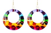 Image of Multi-Colour Animal Print Hoop Earrings