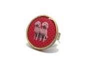 Image of Bague "Mes amis les Caniches" 22mm