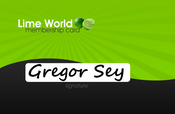 Image of Lime World Membership Card