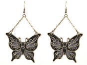 Image of enamel butterfly earrings