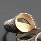 Image of Leaf Ring with 14k Leaf