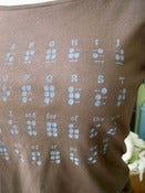 Image of braille organic cotton t shirt