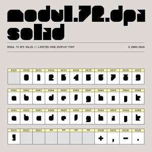 Image of Modul 72 dpi Solid font