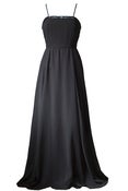 Image of Vintage 70s Sequinned Black Chiffon Gown