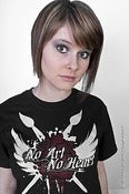 Image of "no art, no heart" tee
