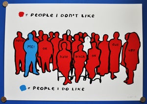 Image of People i like Print (Blue/Red)