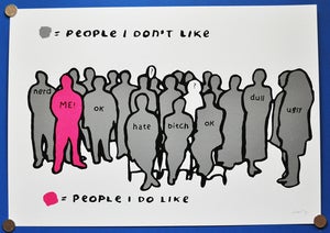 Image of People i like Print (Pink/Grey)
