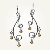 Image of Greek Isle Earrings with Citrine, Sterling Silver
