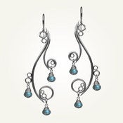 Image of Greek Isle Earrings with Labradorite, Sterling Silver