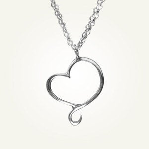 Image of Aphrodite Mini Heart Necklace, Sterling Silver