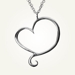 Image of Aphrodite Heart Necklace, Sterling Silver