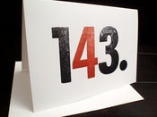 Image of 143. // red + black letterpress notecard // qty 1