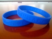 Image of Blue "god has a plan" bracelet