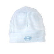 Image of Petit Bateau Milleraies newborn bonnet in fine rib knit