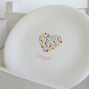 Image of personalised ceramic plate - dotty