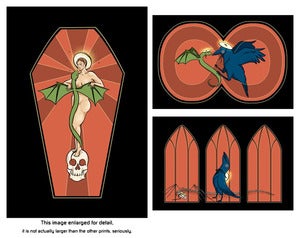 Image of Winged Snake Triptych