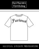 Image of Furious T Shirt 2 White with Crossed Flicknives on Back