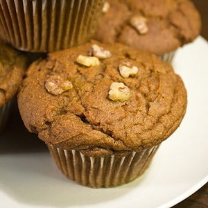 Image of pumpkin walnut muffin