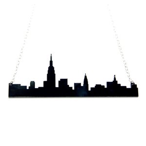 Image of new york city skyline necklace 