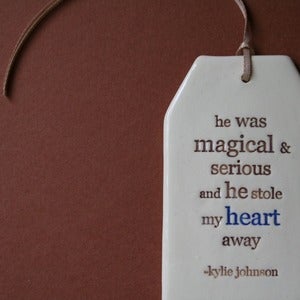 Image of ceramic quote tag - magical