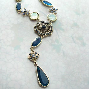 Image of sparkly flower choker necklace