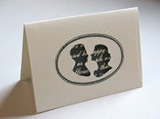 Image of Letterpress Silhouette Card- Couple