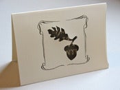 Image of Letterpress Silhouette Card - Acorn