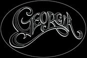 Image of Georgia Oval Black Sticker
