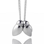Image of Silver Diamond-eyed Me n You (Lovebirds) Pendant
