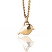 Image of Gold Plated Robin Pendant